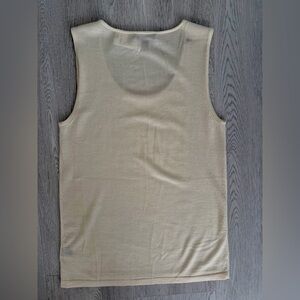 NWT Saks Fifth Avenue Cream Cashmere Tank Top, M